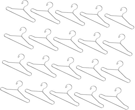BESTonZON 20stücke Teiliges Mini Puppenkleiderbügel Aus Robustem Metall Silber Platzsparend Und Stabil Für Kleine Puppenkleider Und Organisation Im Kinderzimmer