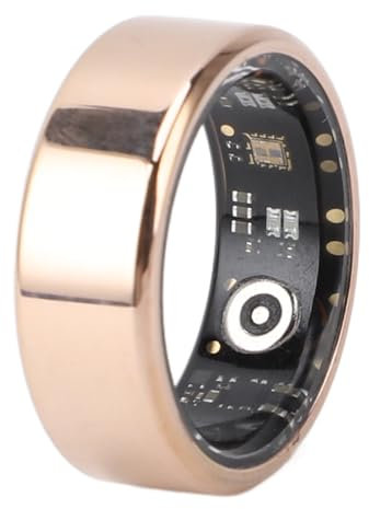 Smart Ring Gesundheits Tracker, Schlaf Tracking, Tragbare wasserdichte Bluetooth Fitness Tracker Ringe mit 24 Stunden-Überwachung, 5–7 Tage Akkulaufzeit, Größe 8 (Roségold)