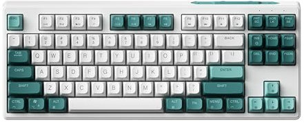 Guts X187 X108 Workmaster Computer Membrane Keyboard USB C-Type Keyboard with Laptop and Office PC White Black Colorful Silent Mechanical Feeling Membrane Creamy Gaming Keyboard (87 Forest)