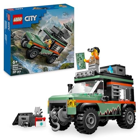 LEGO City Offroad Geländewagen - Bauspielzeug Set für Jungen und Mädchen ab 6 Jahren - Geschenk zum Geburtstag oder für Feiertage - Inkl. Abenteurer Minifigur und Zubehör 60447