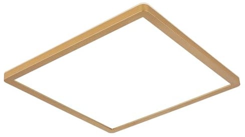Ceiling Light Bathroom Lamp LED IP44 3 Light Levels Brass 42 x 42 cm