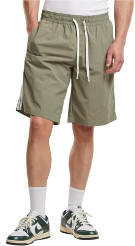 Urban Classics Herren Shorts Board Shorts with Patched Stripe, Boardshorts mit aufgesetzten Streifen und Kordelzug für Herren, Größen S - 5XL