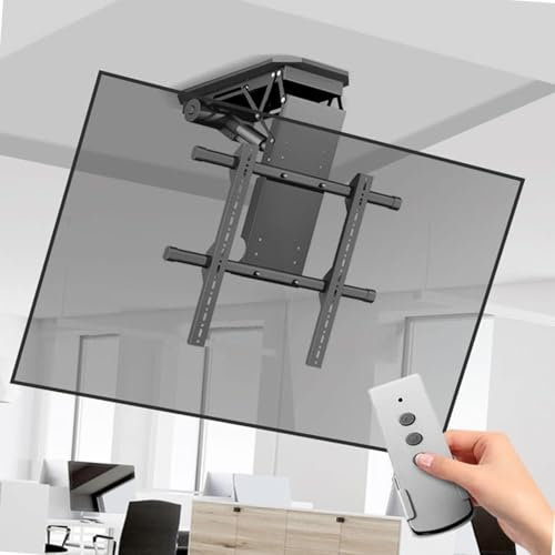 Soporte Motorizado para TV De Techo para Televisores De 50 A 90 Pulgadas Soporte De Techo para TV LCD De Pantalla Plana Elevador Eléctrico Telescópico para TV con Función De Elevación Automática