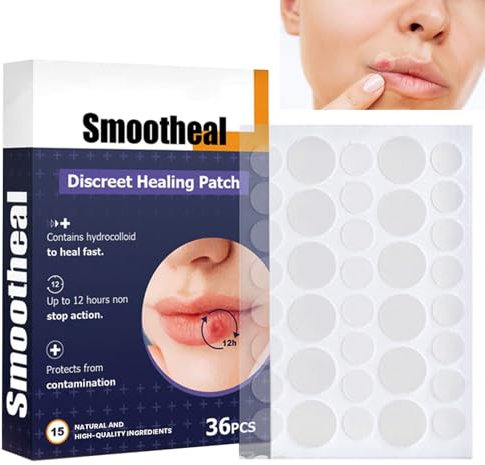 Pflegende Lippenpflaster,Feuchtigkeitsspendende Pflaster für die Lippen,Lippenpflegepflaster,Unsichtbar Herpes Patches,Mehrzweck-Lippenreparaturmittel für Männer und Frauen 36pcs