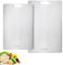 2Pcs Tabla Cortar Acero Inoxidable 316, Tablas Corte Titanio Grado Alimenticio Multifunción, Herramientas Cocina Cara Doble Fácil Limpiar para Carne, Pan, Queso, Verduras, Frutas (30 x 46cm/23 x 34cm)