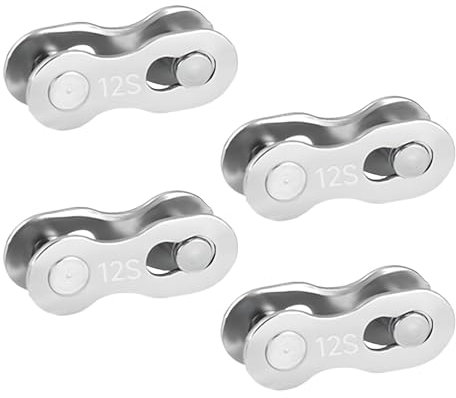 4 Stück Kettenschloss Fahrradkette 12 Fach, Fahrrad Kettenschloss Schnellverschluss, Fahrradkettenglied, Kettenverschlussglieder, Kettenglieder Fahrrad, Fahrradzubehör Für 12-Fach Fahrradkette