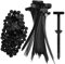 100PCS Nylon Universal Cable Tie Buckle – Fermo Zip Autobloccante con Clip a Pulsante, Zipper Clips in Plastica Resistenti ai Raggi UV per Auto e Uso Domestico (100PCS)