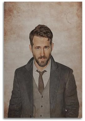 DKWNNZMW Schauspieler-Poster, Ryan Reynolds, dekoratives Gemälde, Leinwand, Wandposter und Kunstdruck, modernes Familienschlafzimmer, Dekorposter, 20 x 30 cm
