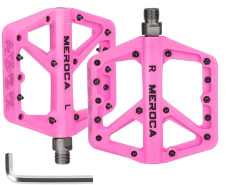 MEROCA Mountainbike-Nylon-Pedale, Mountainbike-Pedale, rutschfeste, leichte Nylonfaser-Fahrradpedale