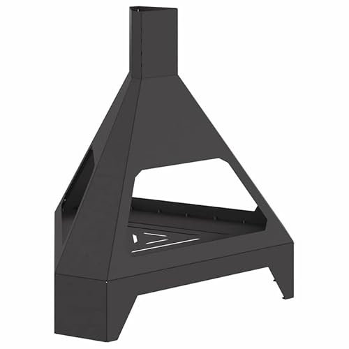 Eleganz Feuerstelle mit Rauchabzug aus Stahl - 50x43x52 cm - Gartenfeuerstelle für Terrasse & Garten - Langlebig & Wetterfest - Ideal für Outdoor-Abende