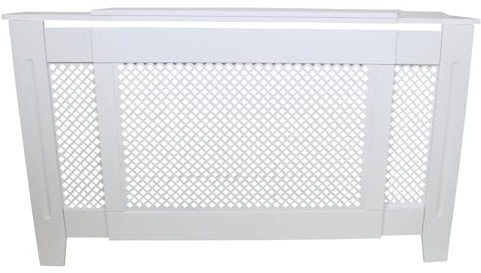 MonsterShop Heizkörperverkleidung Heizkörperabdeckung Heizkörper Abdeckung Heizungsabdeckung Gitter Abdeckung 1400mm-1920mm B x 820mm H x 205mm T in Weiß