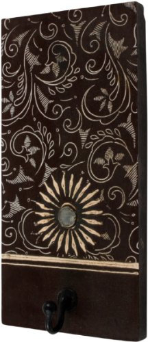 GURU SHOP 1`er Wandhaken, Kleiderhaken, Garderobe, Schlüsselbrett Bagru - Modell 1, 20x10x4 cm