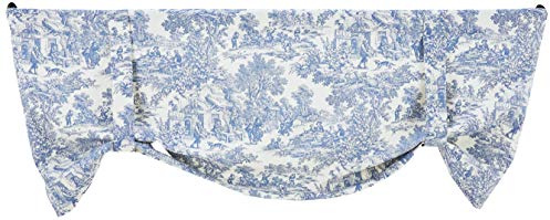 Victoria Park Toile - Cortina superior para ventana, color azul