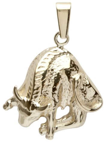 InCollections Unisex-Anhänger 925/000 Sterlingsilber vergoldet, Tierkreiszeichen Stier 2000201310100