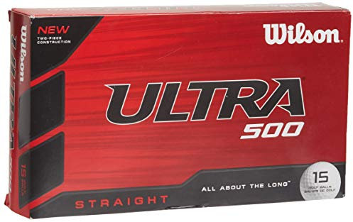 WILSON Ultra 500 Golfball, gerade, 15 Stück, Weiß
