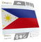 Kiwistar - Autoaufkleber Sticker Fahne Flagge Aufkleber 10cm Philippinen Flagge Länder Wappen Fahne Sticker Kennzeichen - Auto - Fahrrad - LKW