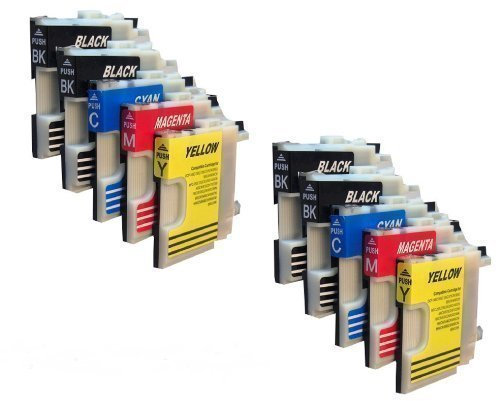 10 Druckerpatronen für Brother mit freier Farbauswahl LC980 LC1100 DCP-145C DCP-165C DCP-185C DCP-195C DCP-365CN DCP-375CW DCP-385C DCP-395CN DCP-585CW DCP-J715W DCP 6690CW MFC-250C MFC-255CW MFC-290C MFC-295C MFC-295CN MFC-355CW MFC-490CN MFC-490CW MFC-J615W MFC-670CDW MFC-790CW MFC-795CW MFC- 930CDN MFC-990CW MFC-930CDWN MFC-5490CN MFC-5890CN MFC-6490CN MFC-6490CW MFC-6890CN MFC-6890CDW MFC-5895CW