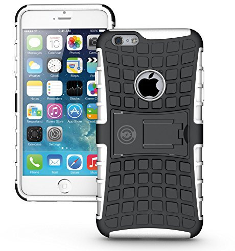 Cavo e custodia cover per iPhone 6 Plus, iPhone 6/6S Plus casi armatura robusta custodia antiurto protettiva Armorbox Dual Layer Hybrid duro/morbido Slim – Cover