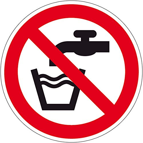 Verbotszeichen - Kein Trinkwasser - Aluminium - Ø 10 cm