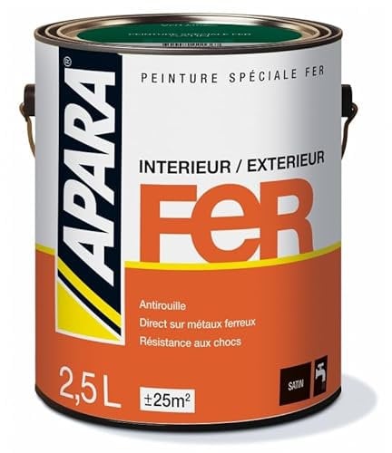 APARA Peinture Fer Satin 2.5 litres Blanc