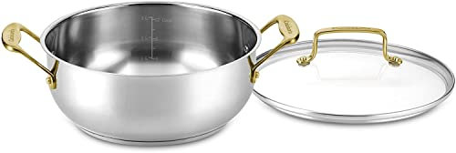 Cuisinart C7M44-24GD Dutch Oven mit Deckel, 4 l, Edelstahl