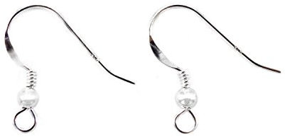 NaturSchatulle Ohrhaken Ohrringe Rohlinge 100% Sterling Silber 925 I 5 Paar I DIY Ohrhänger Schmuck Selber Basteln Fischhaken Schmuckherstellung
