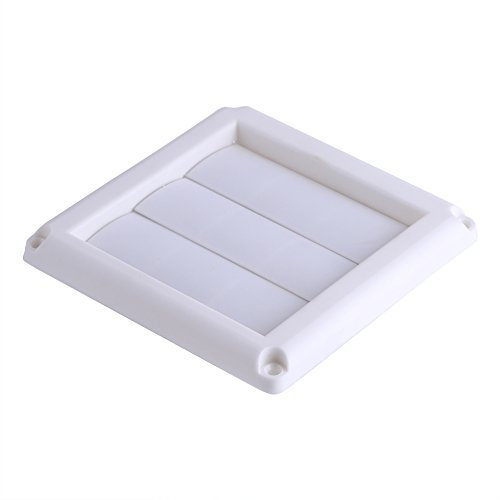 Grille de Ventilation Blanche, Cache en Plastique Grille de Ventilation Grille de Ventilation en Conduit Mural à 3 Volets avec Moustiquaire.(15 * 15cm)