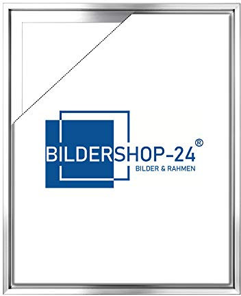 Bildershop-24 Schattenfugenrahmen mit Schattenfuge Lemgo Rahmen für Keilrahmenbilder und Leinwände 100 X 150cm Silber poliert