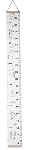Kinderwachstumstabelle Holzrahmen Stoff Leinwand Hängen Höhenmessung Lineal für Kinderzimmer Dekoration(A)