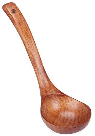Coolty Holz Suppenkelle, Suppenlöffel Schöpflöffel, Sauce Scoop Löffel 24cm *7.5cm