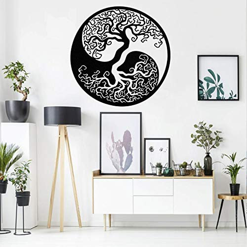 Decorazione da Parete in Metallo, Albero della Vita, Decorazione da Parete in Metallo Yin Yang