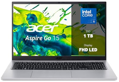 Acer Aspire Go 15 AG15-72P-54CZ Notebook PC Portatile 15.6 FHD | Intel Core 5 120U, RAM 16 GB DDR4, 1024 GB PCIe NVMe SSD, Scheda Grafica Intel Graphics, QWERTY, Windows 11 Home, Silver