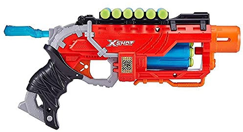 X-Shot Dino Attack Dino Striker Schaumstoffdart-Blaster (16 Darts, 4 Ziel-Eier)