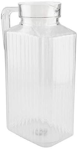 Wasserkaraffe 1800 ml Glaskaraffe Karaffe Glas Karaffe Fruchteinsatz Teekanne Mit Deckel,für Wasser, Saft, Eistee, Limonade und Milch