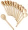 Ulanik Unfinished Wooden Spoons for Craft Toddler Montessori Toys for 3+ Year Olds Baby Fine Motor Toys Wooden Games for Sensory Play Scooping & DIY — 12 pcs