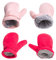 SEYUFN Winterhandschuhe für Babys, Futter aus Molton, für Kleinkinder, Jungen, warm, weich, für Babys, Mädchen, verstellbare Handschuhe im Freien (Rosa + Rosa, Rot, M)
