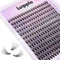 240 Pcs Cils Volume Cluster Faux Cils 9-14mm Individuel DIY Extensions de Cils Réutilisable Cluster Volume Russe Cluster Faux-Dils Bouquet Faux Cils (20D Cluater Lash)