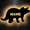Dino Triceratops Dinosaurier Tier LED Deko , personalisiert mit Wunsch Namen - Schlummerlicht Nachtlicht für Kinderzimmer Geschenk - Dekoration Geburtstag für Kinder - Wandlampe - in 7 Farben