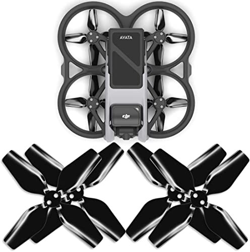 Master Airscrew 4-Blatt Upgrade Propeller kompatibel mit DJI Avata - Schwarz, 4 Stück