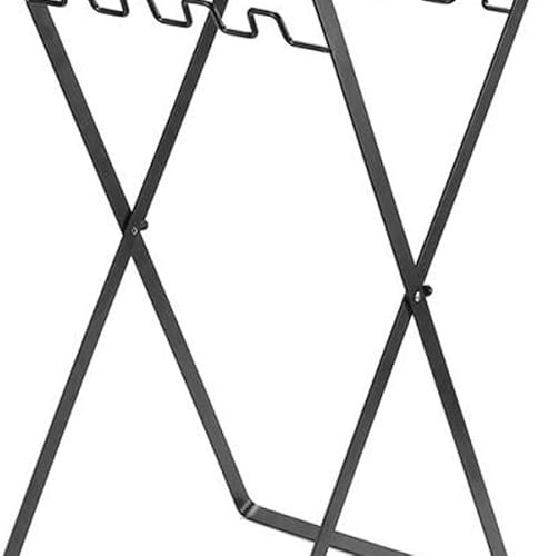 KIMISS Support de Sac Poubelle Pliant Cadre en Fer Support de Sac Poubelle en Fer, Support de Sac Poubelle en Bois Cadre en Fer Pliable Support de Sac à Ordures Support Portable Support