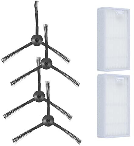 Kit di 6 filtri Laterali per Robot aspirapolvere per Medion MD16192 MD18500 MD18501 MD18600, 2 filtri HEPA, 4 spazzole Laterali