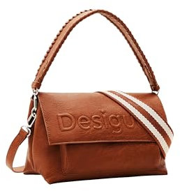 Desigual Women's Half Logo 24 VEN Accessories PU Across Body Bag, Brown