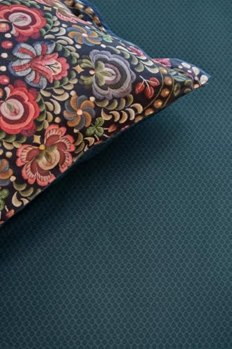 Pip Studio Spannbettlaken Thousand Leaves Dunkelblau 160x200