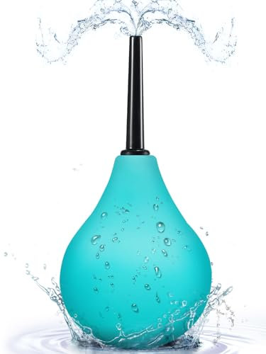 Douche Einlauf-Set – wiederverwendbarer Einlauf gegen Verstopfung, Silikon-Duschen für Männer und Frauen, 224 ml, Einläufe zu Hause, Grün