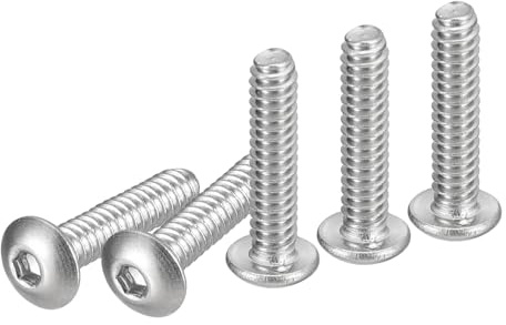 DTGN 100er Packung #4-40x1/2 Innensechskantschrauben Vollgewinde UNC | Befestigungselemente, 304 Edelstahl 18/8, Mit Linsenkopf, Geeignet für Maschinen