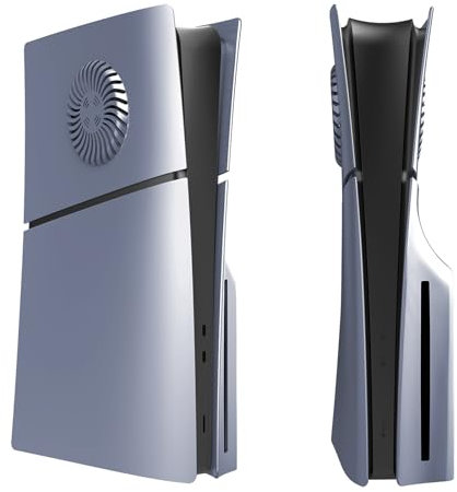 Plaques de protection de console pour Sony PS5 Slim,Plaques latérales de remplacement anti-rayures pour Playstation 5 Slim,Face protectrice console Accessoires (édition disque, avec ventilation)