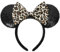 Mouse Ears Headband, Sequin Ears Headband with Leopard Bow, Glitter Party Hair Decoration for Women (Leopard)