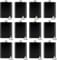 12 Pack 8 Oz Hip Flask for Liquor Matte Black Stainless Steel Leakproof with 12 Funnel for Gift, Fishing, Camping, Hunting, Hiking, Wedding Party, Traveling(Black)