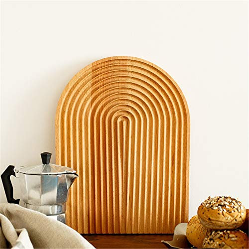 XINQIK Tagliere da Cucina in Legno Naturale Stile Giapponese Tagliere di Legno Creativa Potholder casa Fruit Cake Tray
