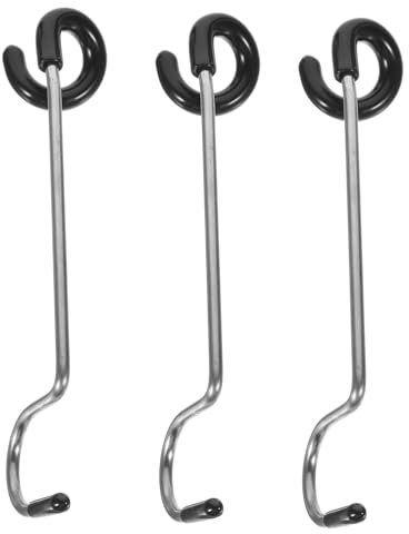 KITANDOVE 3 Piezas Gancho para Poste de luz de Camping pabellón lámpara Estante Multipurpose Hanger Accesorios de Camping artilugio Aire Libre Gancho de Acero Inoxidable Hierro Fundido